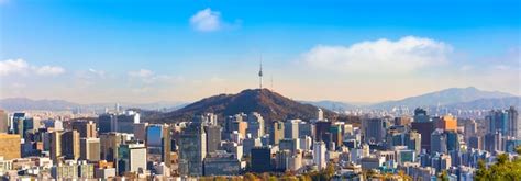 Panoramablick Auf Die Skyline Von Seoul City In Südkorea Premium Foto