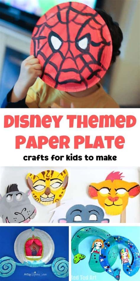 Cute And Fun Disney Character Paper Plate Crafts To Make With Kids