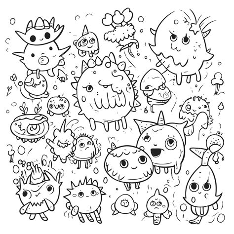 Monster Coloring Page New Cute Monster Coloring Pages Outline Sketch