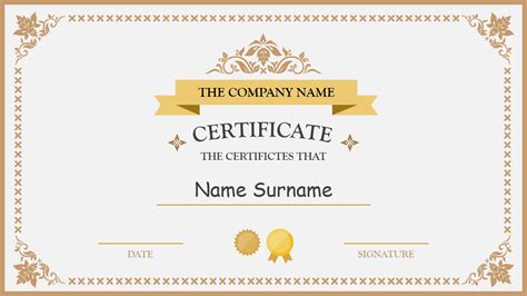 Free Certificate Templates For Powerpoint Free Printable Templates