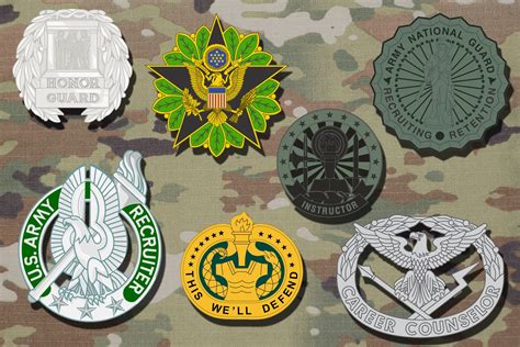 A Set Of Us Army Badges Ranks Ready To Use For Garments And Textiles