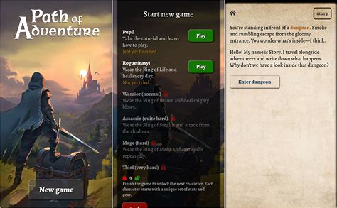 Path Of Adventure Game Reviews Text Adventure Medieval Rpg