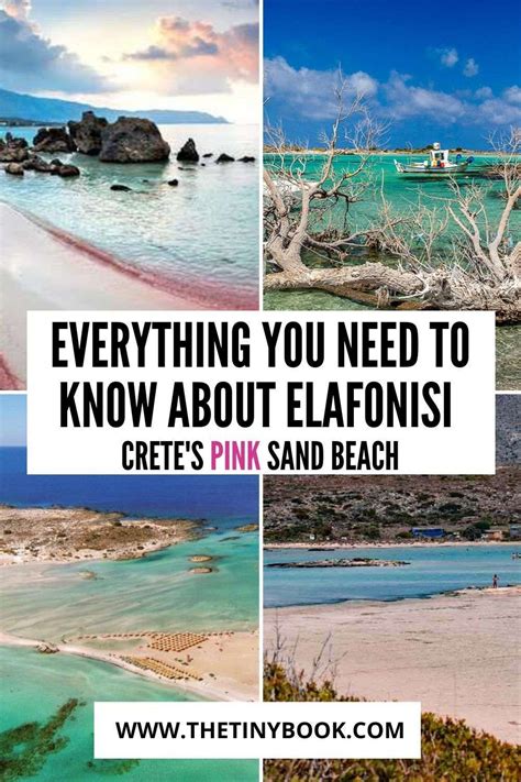 The Pink Sand Beach And Turquoise Water With Text Overlay That Reads