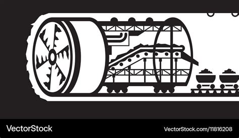 Building Of Underground Tunnels Royalty Free Vector Image