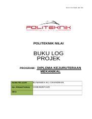 Buku Log Project Docx Buku Log Projek Jkm Pns Politeknik Nilai