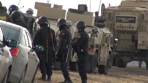 Police In Riot Gear Enter Main Protest Camp For Dakota