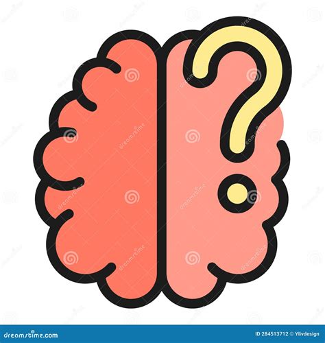 Brain Question Icon Vector Flat Stock Illustration Illustration Of Brain Doubt