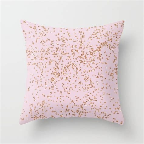Buy Rose Gold Diamond Confetti Throw Pillow By Peggieprints Worldwide