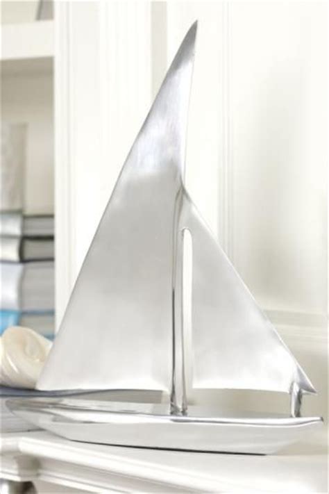 Home décor items are difficult to get by. Aluminum Decorative Sail Boat II Sailboat decor | Nautical ...