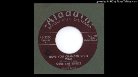 Gene And Eunice Have You Changed Your Mind 1956 Youtube
