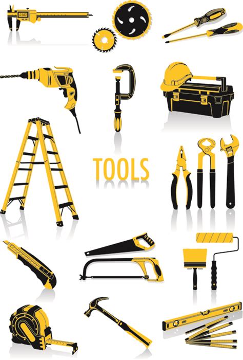 Download construction tools stock vectors. Construction Tool Vector Graphic Set - CDev