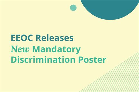 Eeoc Releases New Mandatory Discrimination Poster Syntrio
