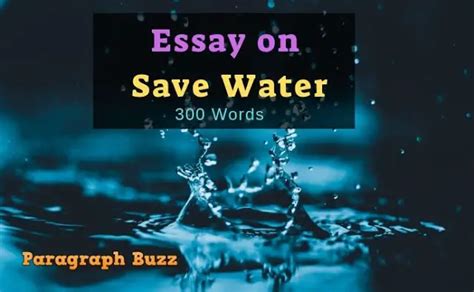 Save Water Save Life Essay Telegraph