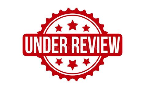 Under Review Rubber Stamp Red Under Review Rubber Grunge Stamp Seal