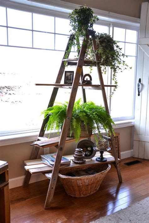 Decorative ladder reclaimed old wooden ladder. 27 Vintage Ladders For Interior Ideas | HomeMydesign