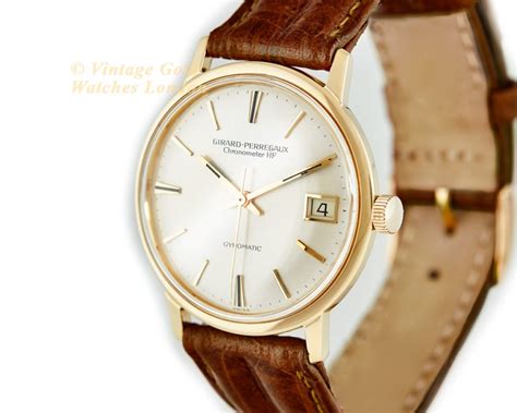 Girard Perregaux Chronometer Hf Gyromatic 18ct 1967 Vintage Gold Watches