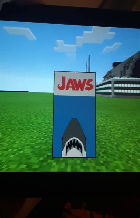 Made The Jaws Poster Using Maps What Movie Should I Do Next Rminecraft