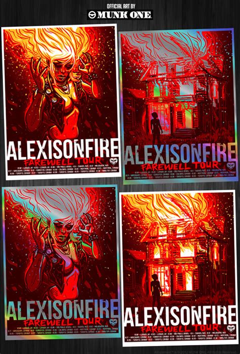 Inside The Rock Poster Frame Blog Munk One Alexisonfire Farewell Tour Posters Release Details