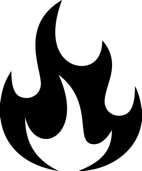 Flame Clipart Black And White Flame Black And White Transparent Free