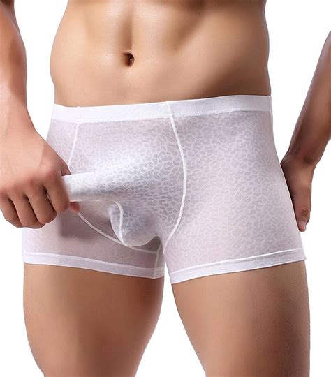 Mendove Mens Separate Long Bulge Pouch Boxer Underwear Xl Uk White Uk Clothing