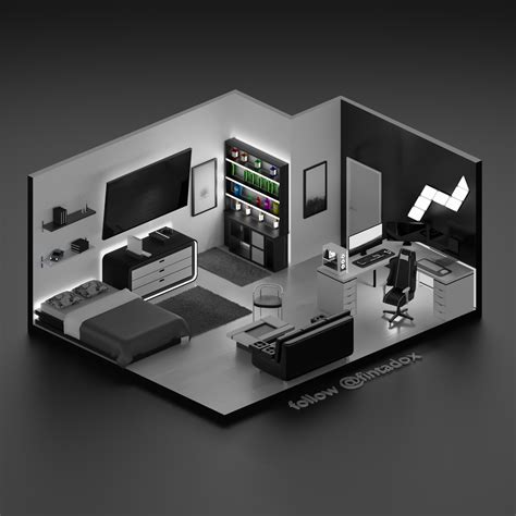 Do you plan on fitting a desk in your bedroom? gaming room in 2020 | Bedroom setup, Video game room design, Game room design