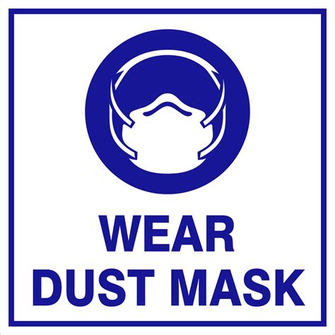 Wear Dust Mask Safety Sign Including Words M9 Safety Sign Online