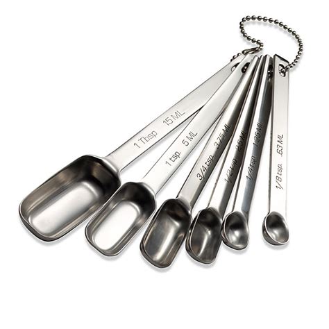 6 Piece Stainless Steel Measuring Spoon Set Bed Bath And