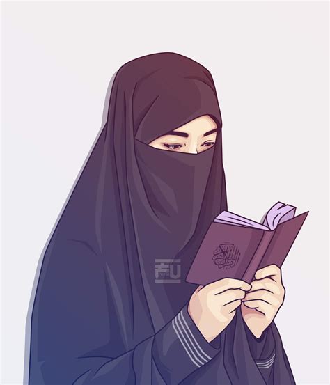 Gambar Orang Bercadar Cantik Kartun - Adzka