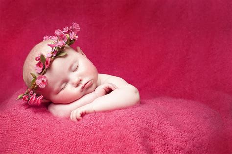 Wallpaper Nature Red Sleeping Dress Baby Pink Happy Person