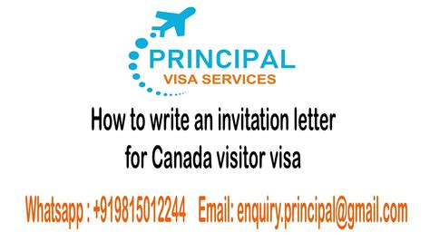 If you are travelling primarily for social reasons (i.e. How to write an invitation letter for Canada visitor visa - YouTube