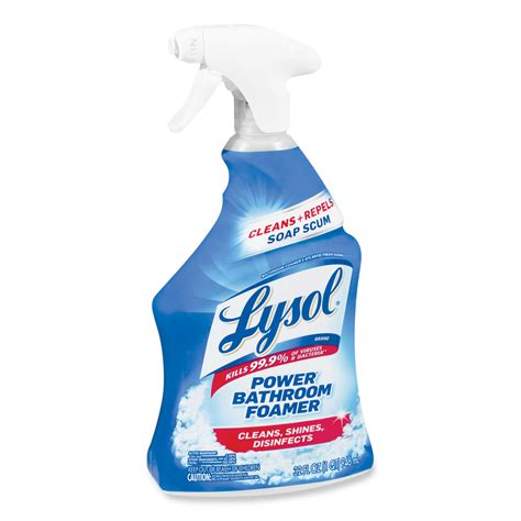 lysol® brand disinfectant power bathroom foamer liquid atlantic fresh 32 oz spray bottle