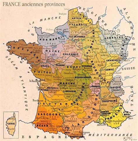 Mesurer distance/surface avec une carte. Carte des provinces de France - Contre-Info