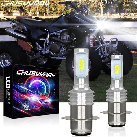 Chusyyray 2x Led Headlight H6 H6m P15d Bulbs Light 6000k Compatible For
