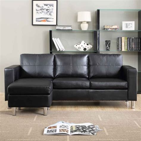 Casuale 6 divano, isola piccolo. Divano angolare Roma con pouf 205 cm ecopelle bianco nero ...