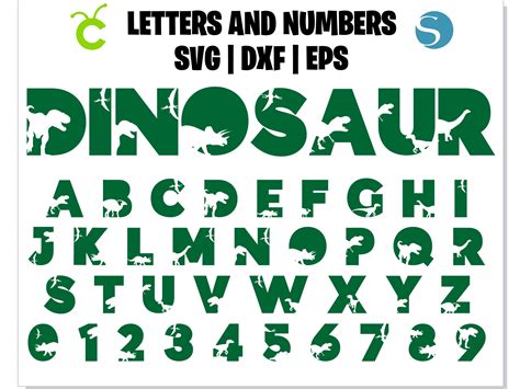 Dinosaur Font SVG Dinosaur Alphabet SVG Dinosaur letters svg | Etsy