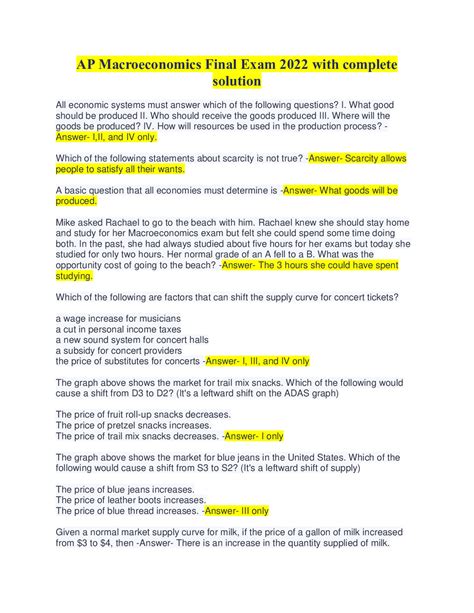 Ap Macro 2024 Frq Answers - Kyla Ofella