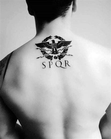 40 Spqr Tattoo Designs For Men Senātus Populusque Rōmānus Ideas