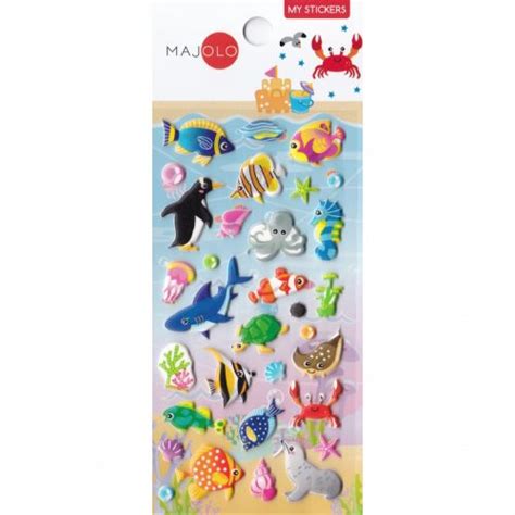 Planche Stickers Animaux Marins Little Marmaille
