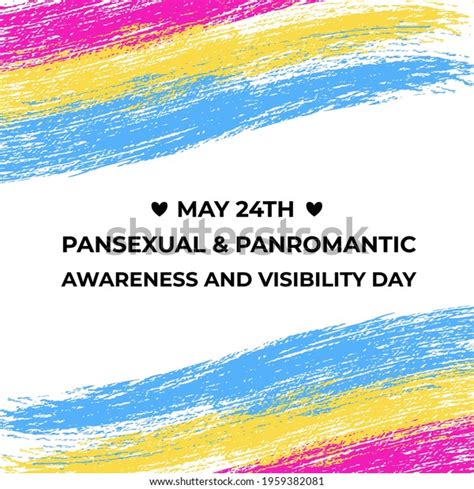 Pansexual Panromantic Awareness Visibility Day On Stock Vector Royalty Free 1959382081