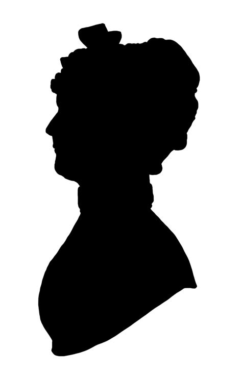 Victorian Era Woman With A Hat Silhouette Female Silhouettes Png