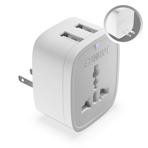 Proglobe Us Plug Adapter With Usb Outlet Unidapt American Usb Wall Charger Travel From Eu