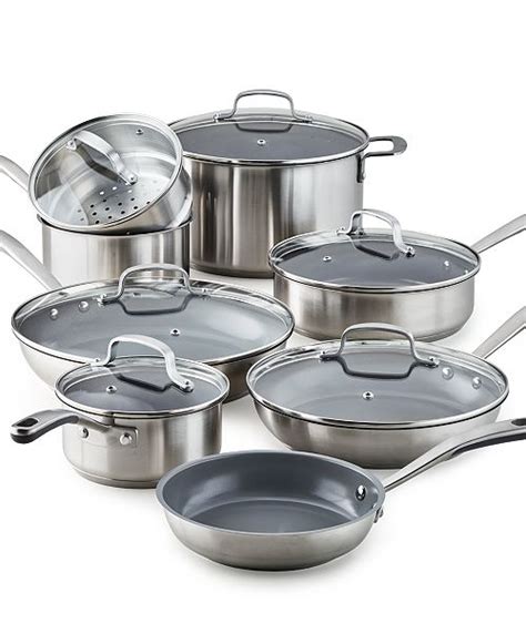 Martha Stewart Collection 14 Pc Cookware Set Created For Macys
