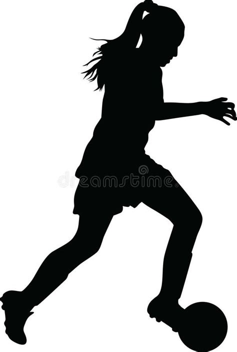 Woman Soccer Player Royalty Free Illustration Girls Playing Football