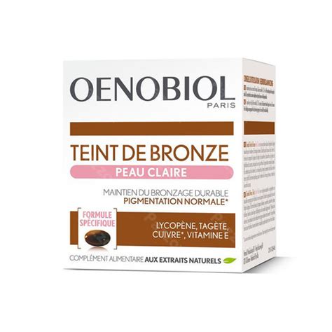 Oenobiol Teint Bronze Peau Claire Caps 30 Pazzox