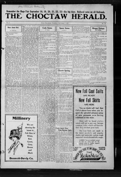 The Choctaw Herald. (Hugo, Okla.), Vol. 6, No. 28, Ed. 1 Thursday