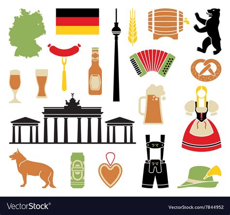 Icons Of Germany Royalty Free Vector Image Vectorstock