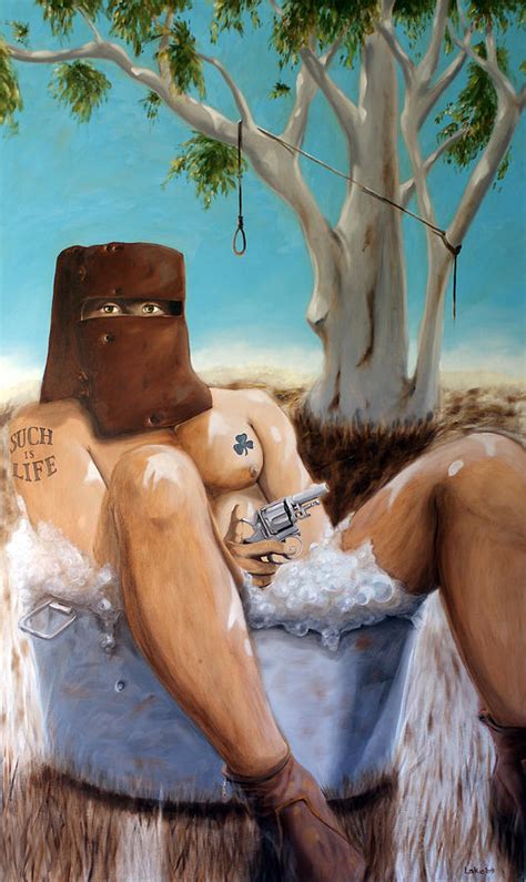 Sometimes a drawing is defined by the tools you use (pen, pencil, crayon versus paint), sometimes it is defined by the use of lines to depict something the truth is that many artworks fall somewhere in between the definition of a drawing and a painting, like anything done with pastels, many indian ink. Ned Kelly Painting by Matthew Lake
