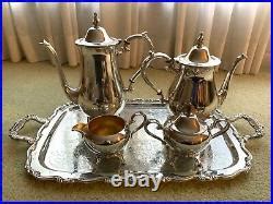 Vintage Silver Tea And Coffee Set Oneida Wm A Rogers Silver Plate