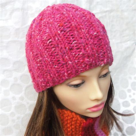 quick knit beanie knitting patterns easy knit womens chunky wool hat knit flat ribbed beanie