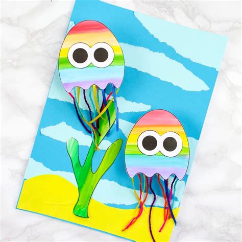 Printable Paper Jellyfish Craft For Kids Arty Crafty Kids